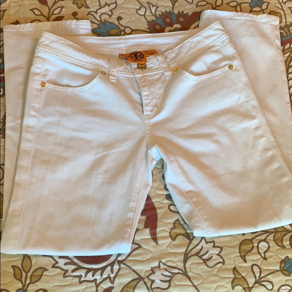 NWT TORY BURCH WHITE JEANS SIZE 26